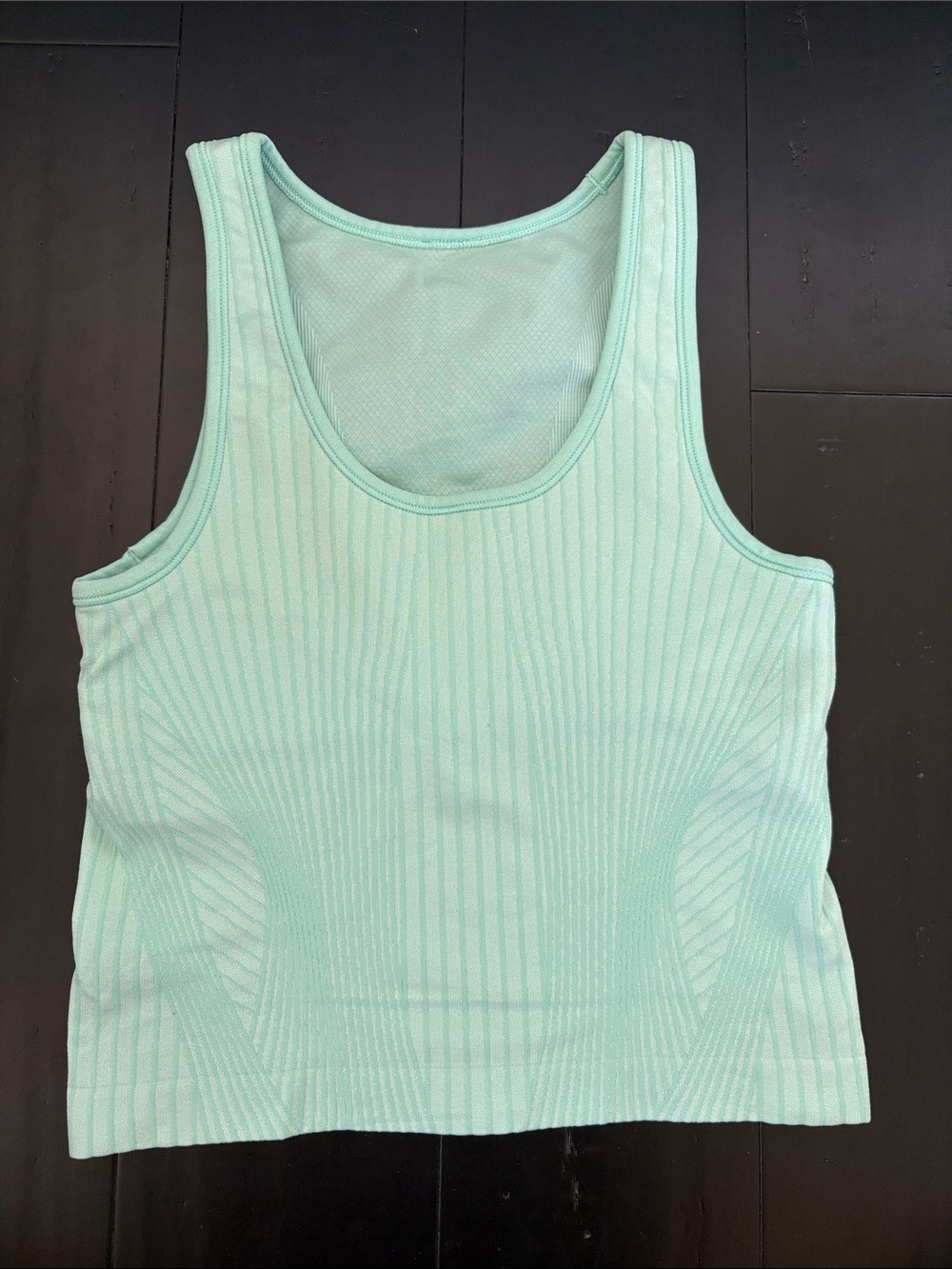 Lululemon Turquoise Ribbed Racerback Crop Tank